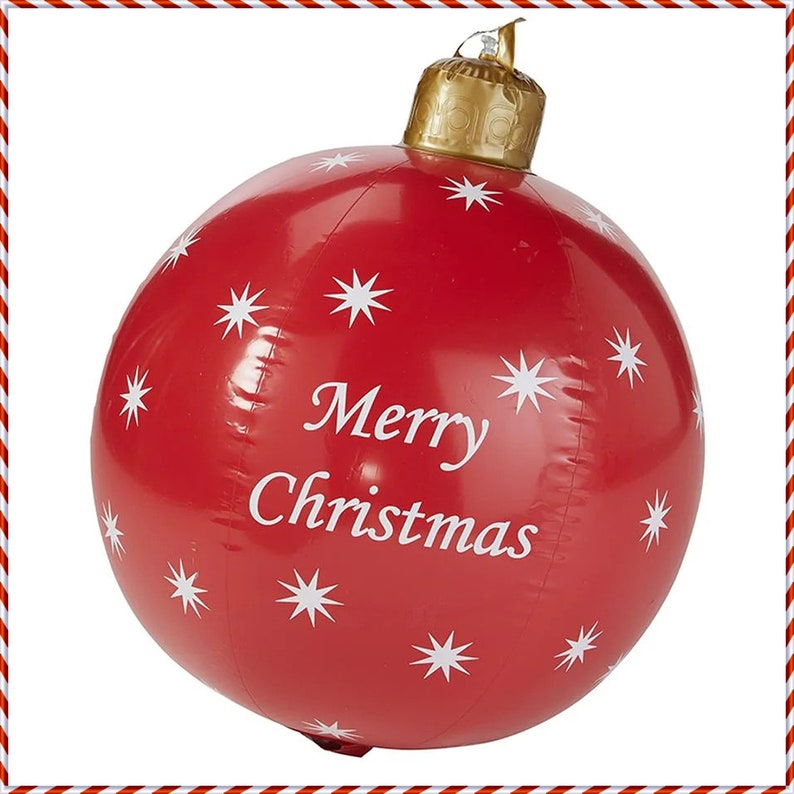 Inflatable Christmas Ornament Balls Festive Holiday Yard Etsy