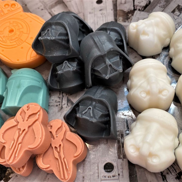 Star Wars Inspired Wax Melt Sets - Mixed Scents - Yoda | BB8 | Han Solo | Vader | Storm Trooper | Millennium Falcon