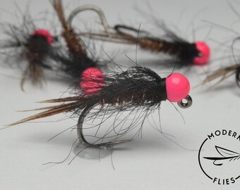 10 Flies High Quality Tungsten Blood Worm Variation Jig Nymph Euro Fly