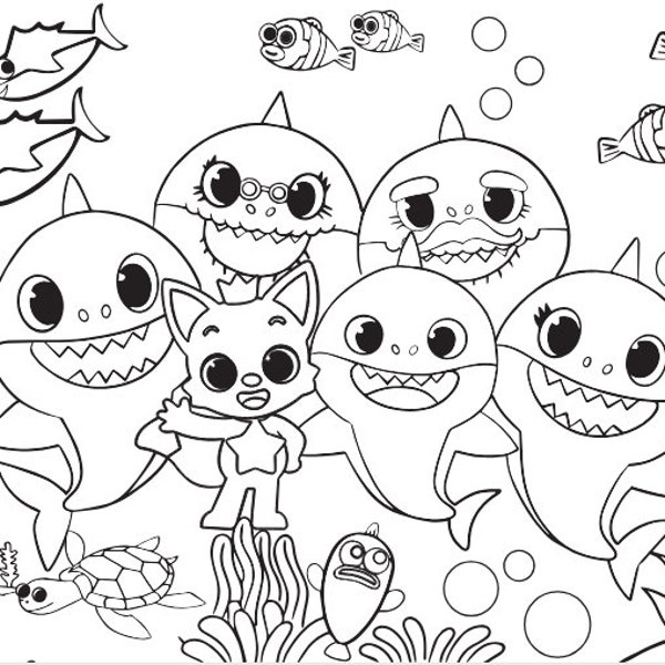 Baby Shark Pdf Printable Coloring Page