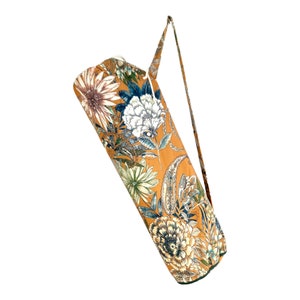 Sac à tapis de yoga modèle floral beige image 1