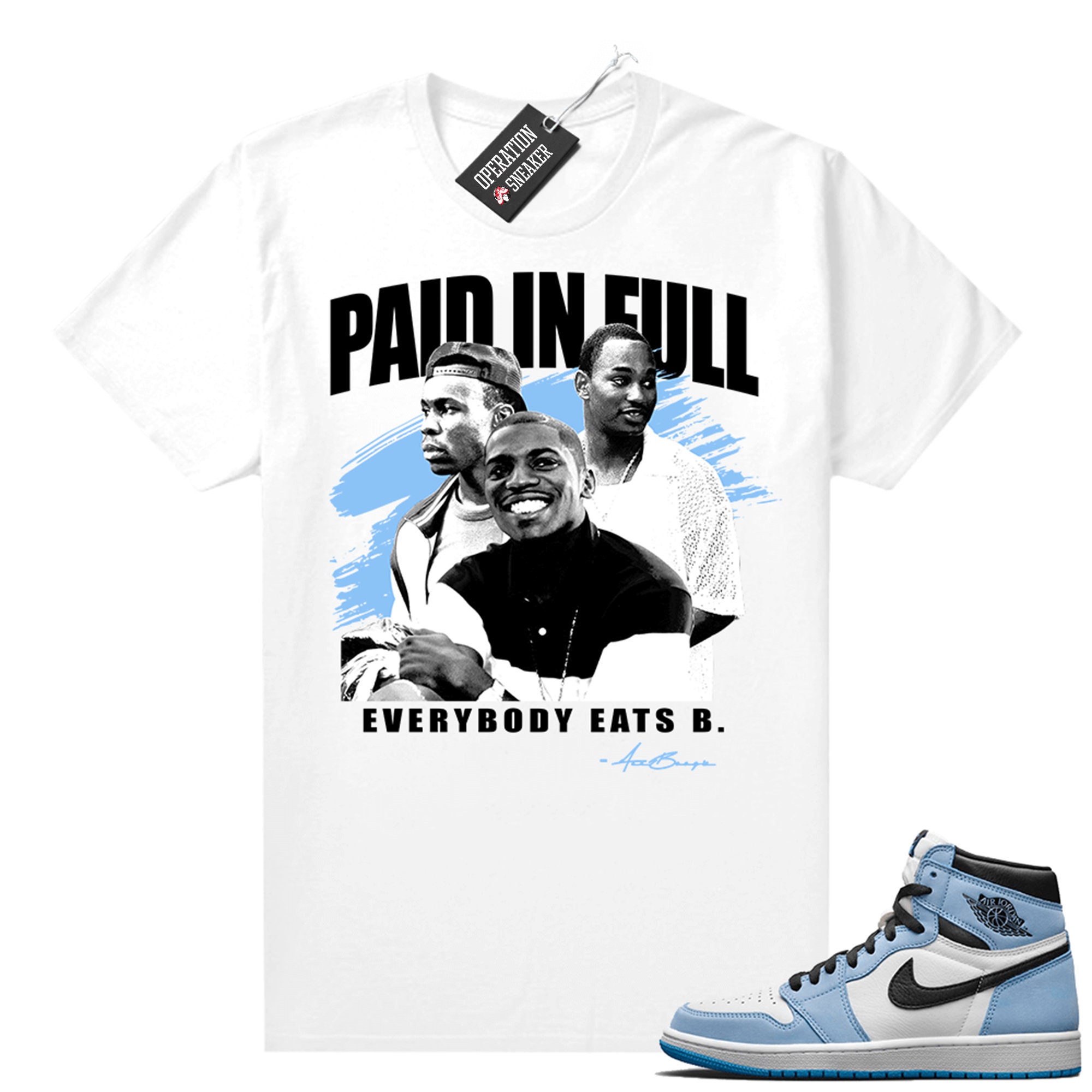 university blue jordan 1 shirt