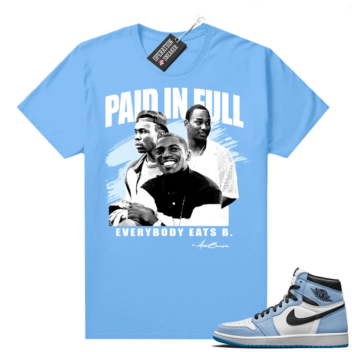 university blue jordan 1 shirt