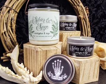 Silver & Sage - Hand Poured All Natural Soy Blend Candle