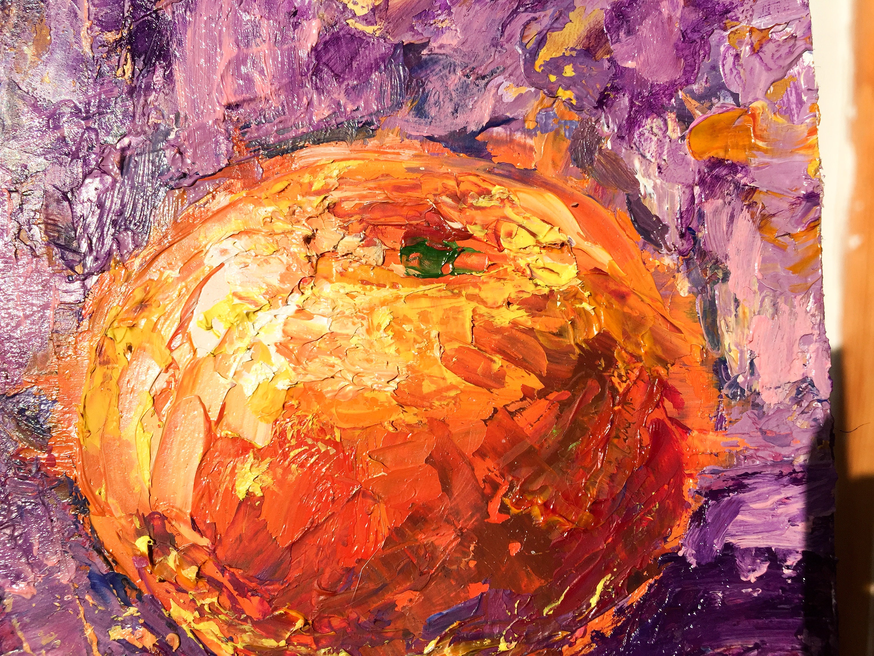 Tangerine Painting Fruit Art Original Art Mandarin Artwork Etsy