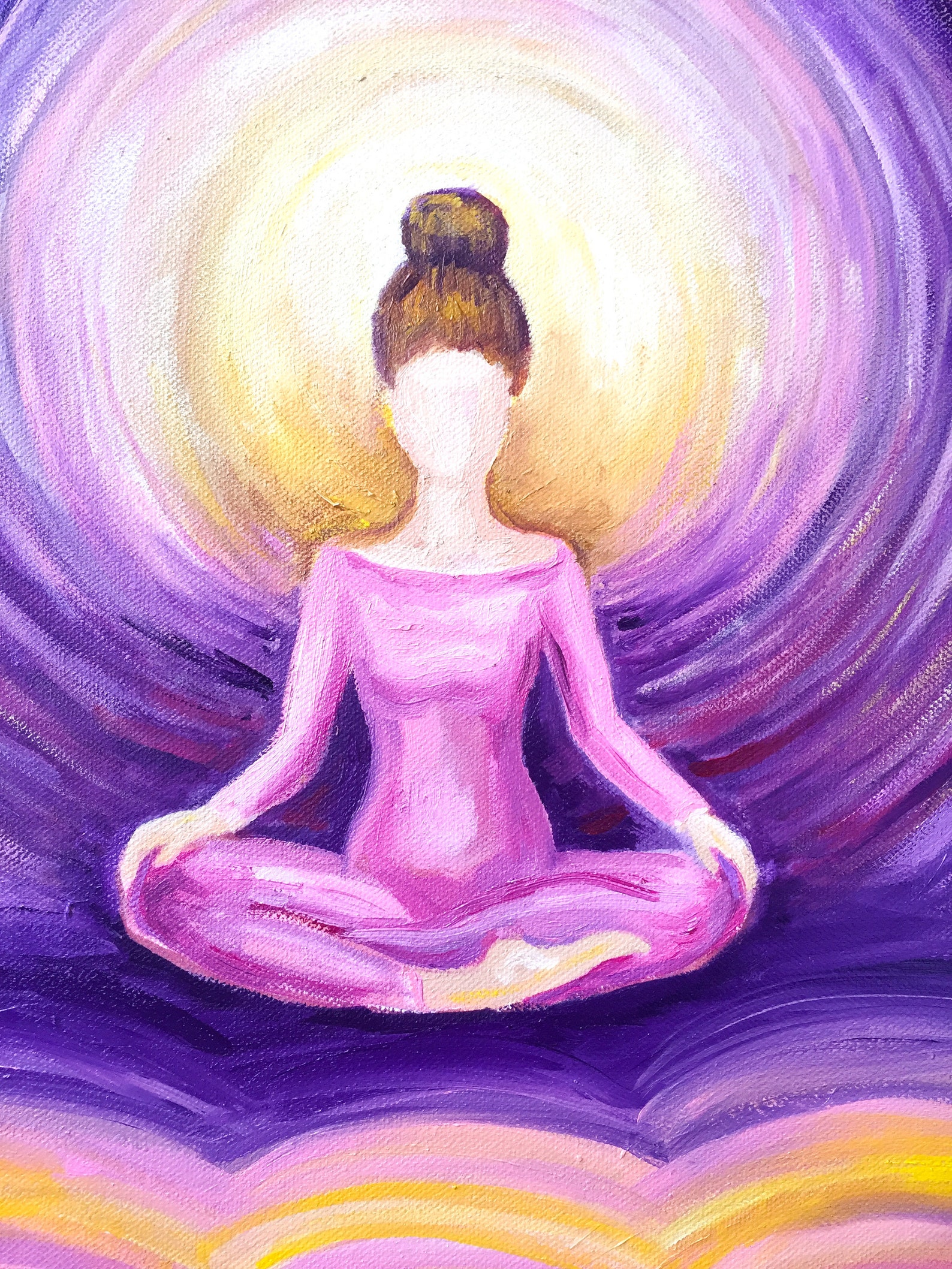 Yoga Painting Yoga Woman Artwork Original Painting by Etsy
