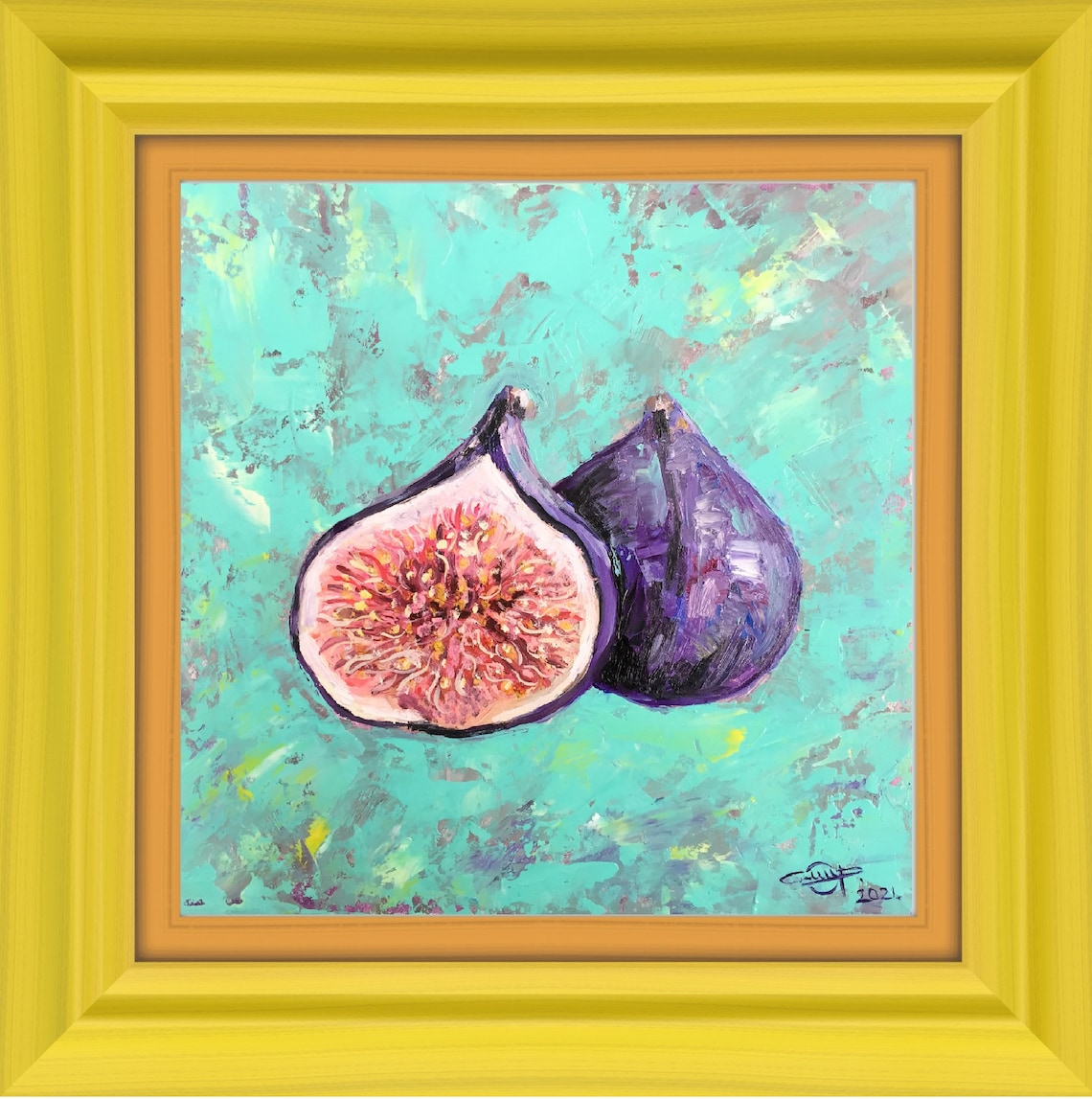 Figs Painting Original Art Figs Art Fruit Painting Still Life Etsy