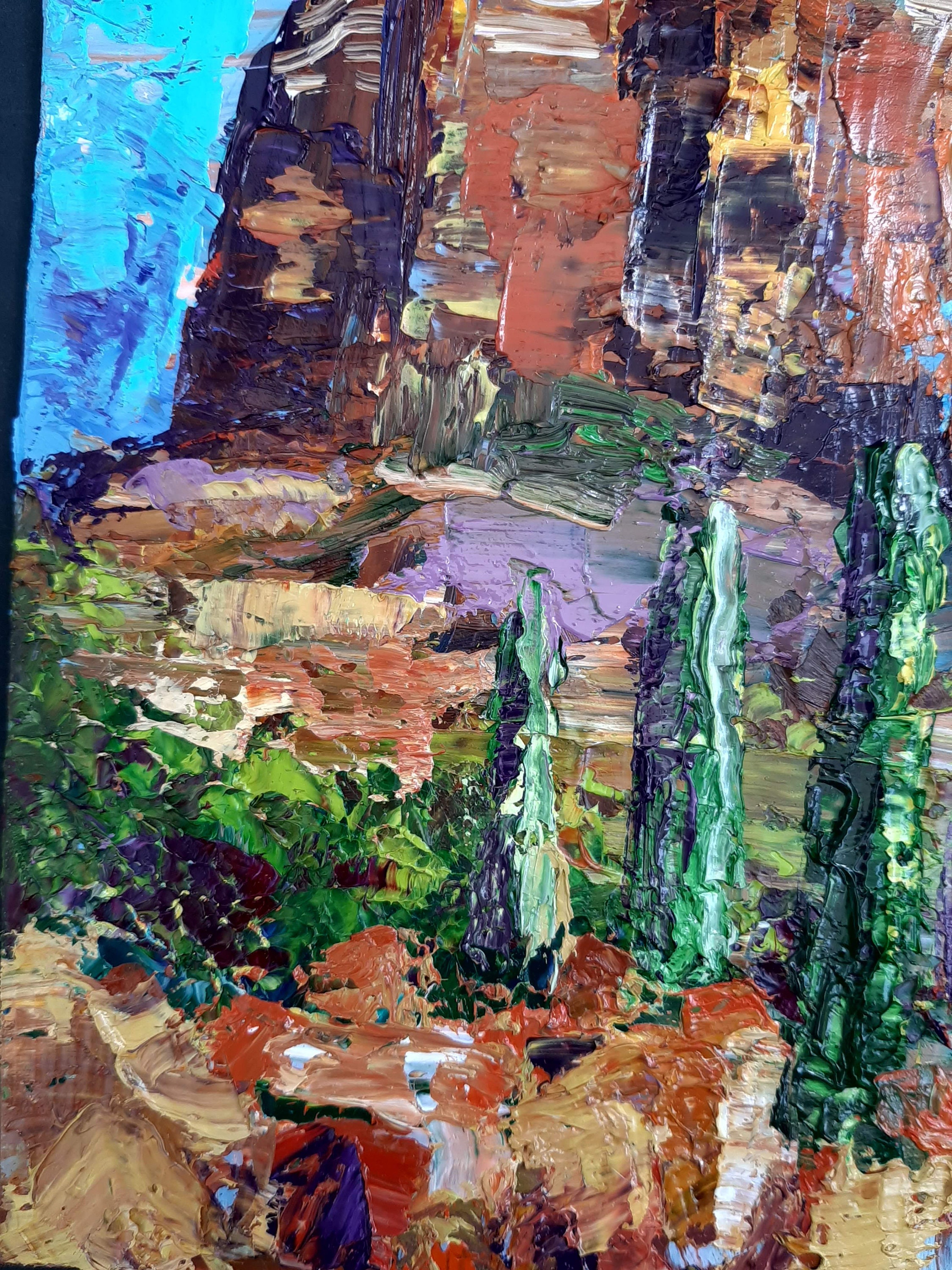 Sedona Arizona Painting Red Rocks Southwestern Desert Art Etsy