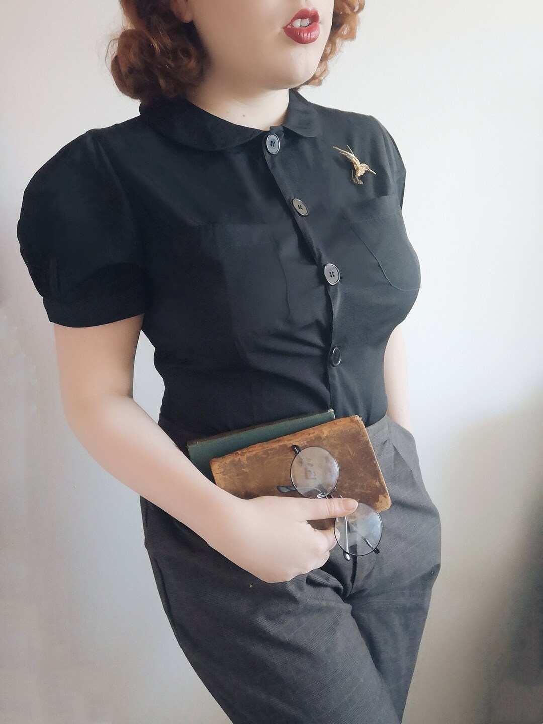 Military Blouse 4 Colours Reproduction Vintage 1940s1950s Etsy