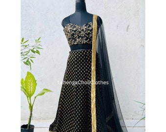 Designer spaghetti top And Skirt stylish lehenga wedding wear lehenga fancy Bridesmaid lehenga choli Western outfits Made To Measure Stitch