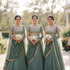 Bridal Party Designer Embroidered Indian Wedding Geust Outfit