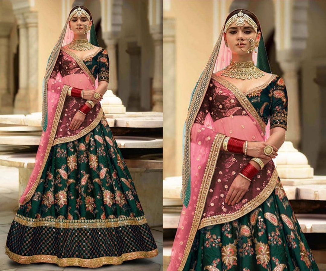 Sabyasachi green lehenga alia bhatt outlet price