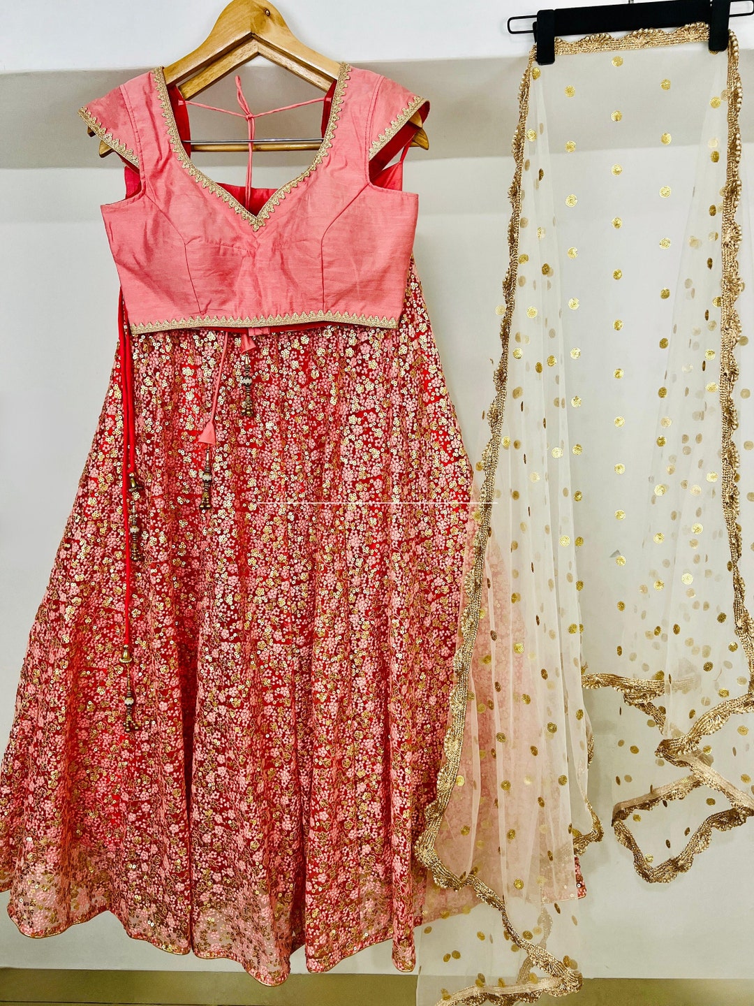 Pink Chikankari Lehenga main image 1