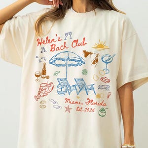 Custom Beach Club Bachelorette Shirt. Coastal Themed Bachelorette Party Shirt, Miami Bach Club Tshirt, Bridal Party Shirt, Bridesmaid Gift