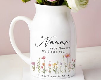 Mothers Day Gifts Vase For Nana, Personalized Grandma Vase Gifts, Mother's Day Gift, Gift for Mom, Grandma Gift, Mimi Gift From Grandchild