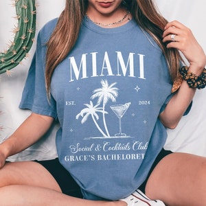 Beach Bachelorette Party Shirts, Custom Location Bachelorette Shirt, Social Cocktail Club Shirt, Bridal Party Gifts, Custom Bride Shirt