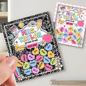 Custom Teacher Shaker Magnet, Back To School Gifts For Teacher, Teacher Locker Magnet, Teacher Magnet With Students Names, Fridge Magnet