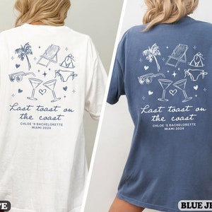 Beach Bachelorette Party Shirts, Last Toast On The Coast Bachelorette, Custom Bachelorette Shirts, Social Club Bach, Beach Wedding Shirt