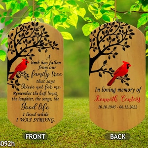 Cardinal Memorial Wind Chimes, In Loving Memory of Loss Of Loved One, Bereavement Gift, Sympathy Gift, Custom Wind Chimes, In Memory Gifts