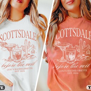 Camisetas para despedidas de soltera, camisetas para despedidas de soltera en Scottsdale, camisetas personalizadas de lujo para despedidas de soltera, regalos para despedidas de soltera, Scottdale Before the Veil