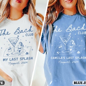 Beach Bachelorette Shirts, Custom Bachelorette Party Shirts, Bride Last Splash Shirt, Luxury Bachelorette Merch, Bridal Party Gifts image 1