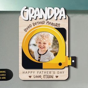 Fathers Day Gifts, Custom Picture Frame for Daddy Grandpa, Dad Gifts Custom Photo Car Visor Clip, Gift For Grandpa, Photo Gift For Husband