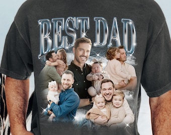 Custom Bootleg Shirt, Best Dad Ever Shirt, Christmas Gift For Dad, Dad Bootleg Rap Tee, Gift For Dad, Custom Photo Dad Shirt