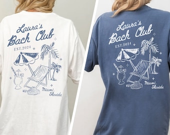 Bachelorette Shirts, The Bach Club Shirt, Beach Bachelorette Party Shirts, Bridal Party Gifts, Beach Wedding Shirt, Personalized Luxury Bach