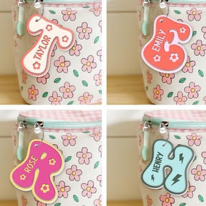 Personalized Backpack Kids Name Tag, Cute Backpack Name Keychain For Kids, Back To School Kids Girl Gifts, Lunch Box Tag, Diaper Bag Tag