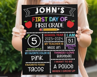First Day Of School Sign, Back to School Sign, Reusable First and Last Day Of School Sign, 1st Day Of School Sign, Back To School Board
