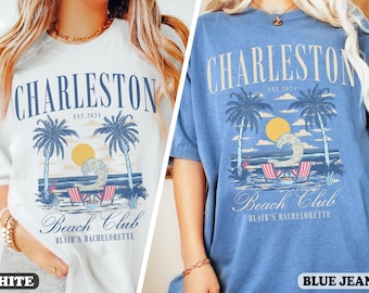 Charleston Bachelorette, Beach Bachelorette Party Shirts, Custom Bachelorette Shirts, Luxury Bachelorette, Social Club Bach, Bridal Party