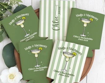 Bachelorette Party Can Coolers, Margs and Matrimony, Personalized Bridal Party Favors, Bachelorette Party Favors, Custom Party Favors
