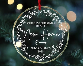 Personalized New Home Acrylic Ornament, Our First Christmas In New Home Ornament, Christmas Family Ornament, New Home Gift, Christmas Decor