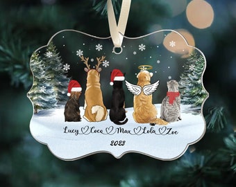 Custom Pet Memorial Christmas Ornament, Dog Cat Memorial Ornament, Dog Lover Ornament, Pet Loss Gift, Pet Remembrance Gift, Pet Lover Gift