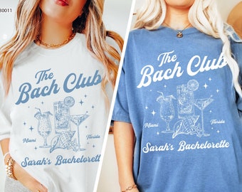 Beach Bachelorette Party Shirts, Personalized Luxury Bachelorette Merch, Social Cocktail Club, Bridal Party Tee, Custom Bachelorette Shirts