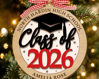 Personalized Graduation Ornament, High School Graduation Christmas Ornament, Class Of 2026 Keepsake, Christmas Gifts For New Graduate