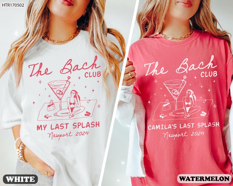 Beach Bachelorette Shirts, Custom Bachelorette Party Shirts, Bride Last Splash Shirt, Luxury Bachelorette Merch, Bridal Party Gifts image 3