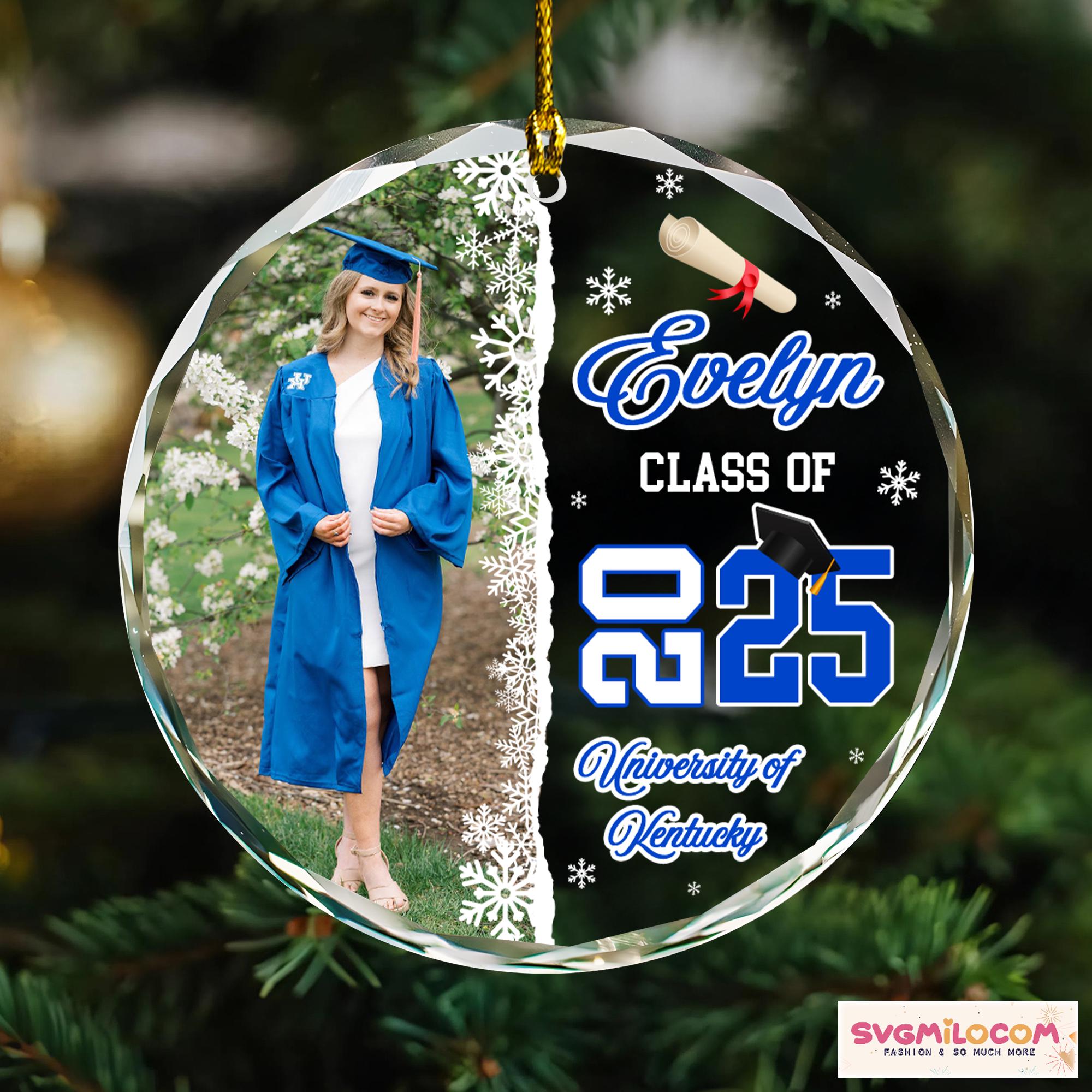 Custom Graduation Photo Ornament, Class of 2025 Graduation Ornament ...