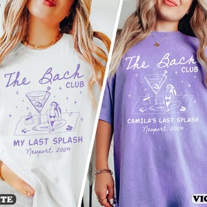 Beach Bachelorette Shirts, Custom Bachelorette Party Shirts, Bride Last Splash Shirt, Luxury Bachelorette Merch, Bridal Party Gifts image 5