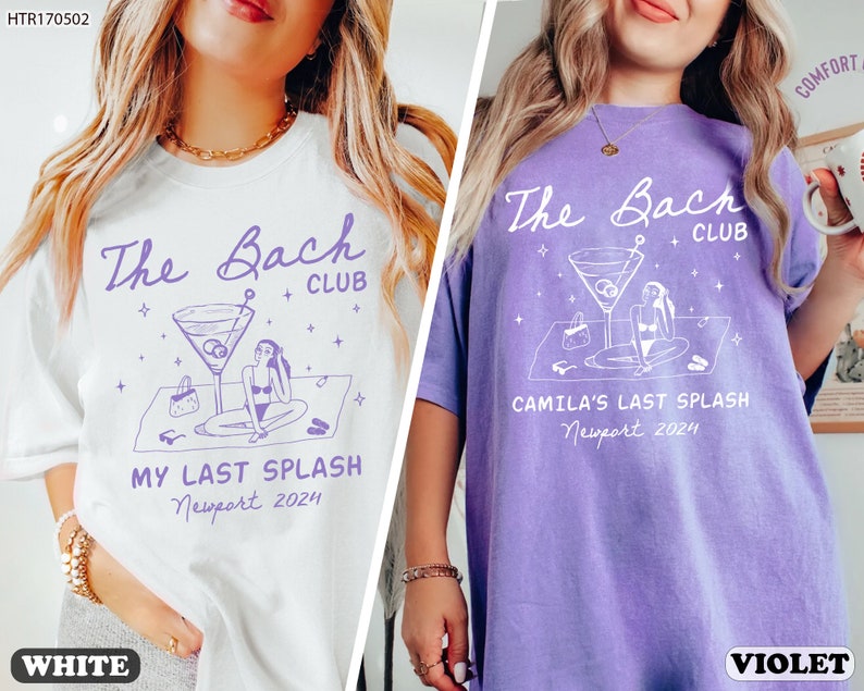 Beach Bachelorette Shirts, Custom Bachelorette Party Shirts, Bride Last Splash Shirt, Luxury Bachelorette Merch, Bridal Party Gifts image 5