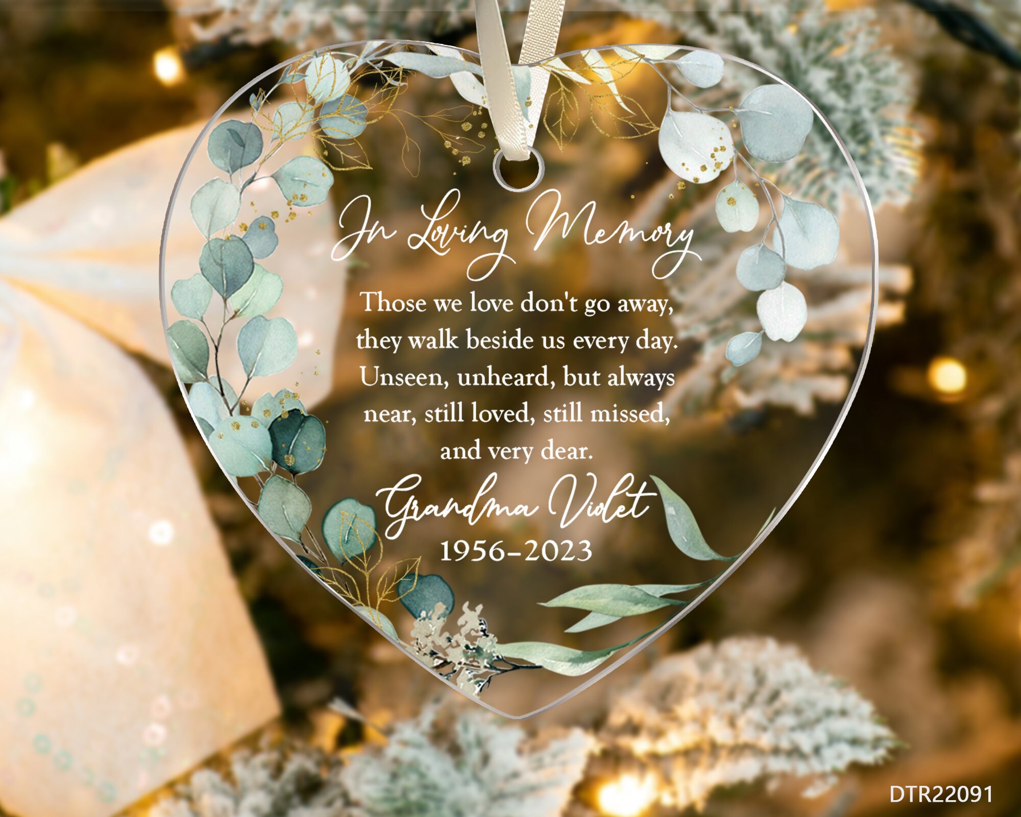 Custom Memorial Ornament, in Loving Memory Ornament, Christmas in ...