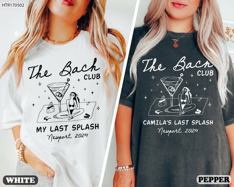 Beach Bachelorette Shirts, Custom Bachelorette Party Shirts, Bride Last Splash Shirt, Luxury Bachelorette Merch, Bridal Party Gifts image 6