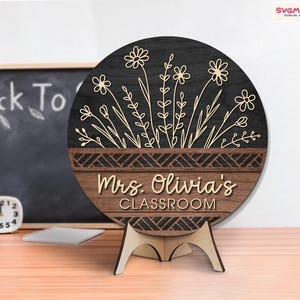 Custom Teacher Door Hanger, Classroom Decor, Teacher Name Door Sign, Teacher Appreciation Gifts, Teacher Name Sign, Teacher Welcome Sign image 5