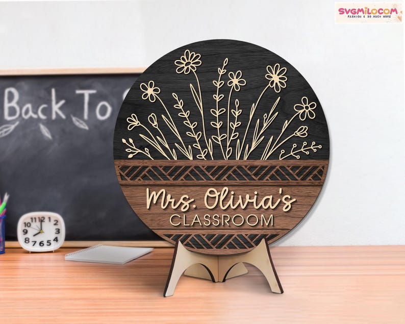 Custom Teacher Door Hanger, Classroom Decor, Teacher Name Door Sign, Teacher Appreciation Gifts, Teacher Name Sign, Teacher Welcome Sign image 5