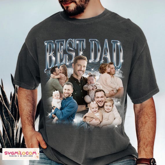 Custom Bootleg Shirt, Best Dad Ever Shirt, Christmas Gift For Dad, Dad Bootleg Rap Tee, Gift For Dad, Custom Photo Dad Shirt