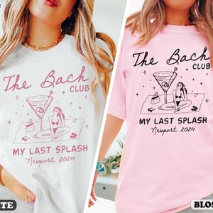 Beach Bachelorette Shirts, Custom Bachelorette Party Shirts, Bride Last Splash Shirt, Luxury Bachelorette Merch, Bridal Party Gifts image 2