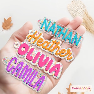 Custom Backpack Kids Name Tag, Cute Backpack Name Keychain For Kids, Back To School Kids Girl Gifts, Water Bottle Name Tag, Lunch Box Tag