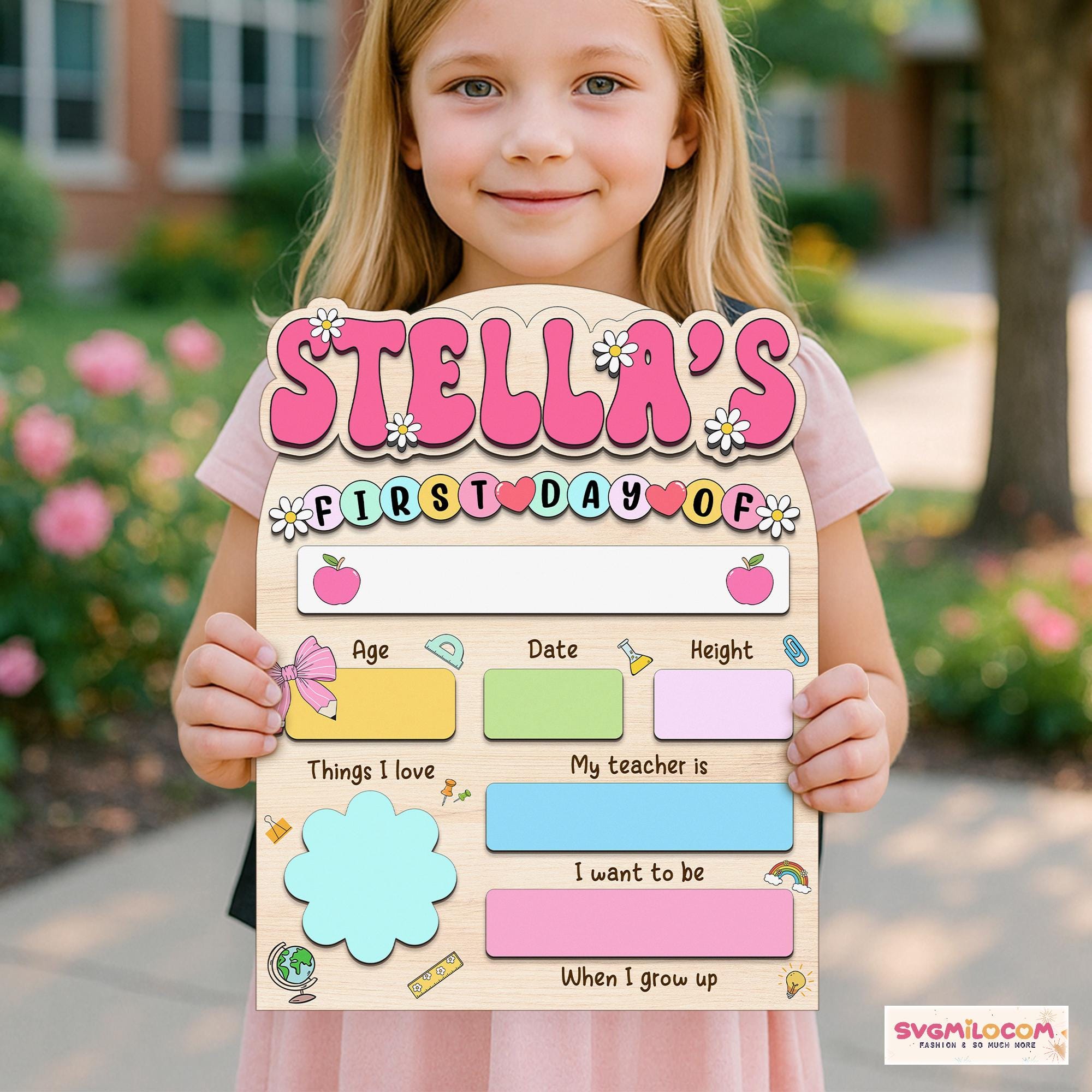 Custom First And Last Day School Sign, Personalized Back To School Sign, Kindergarten First Day Sign, 1st Day School Wood School Board