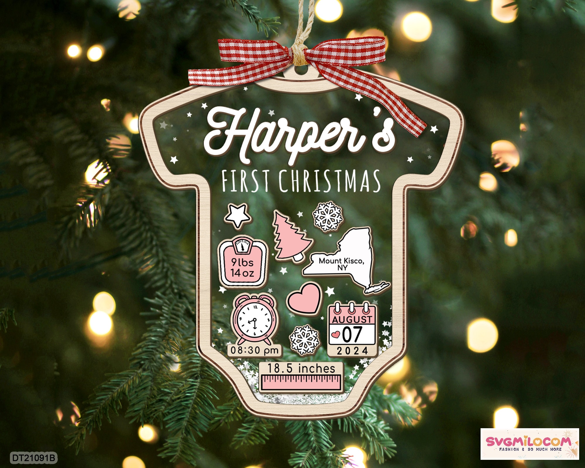 Baby&#39;s First Christmas Ornament 2024, Baby 1st Christmas Ornament, Christmas New Baby Keepsake, 4D Shake Babies Ornament, New Baby Gift