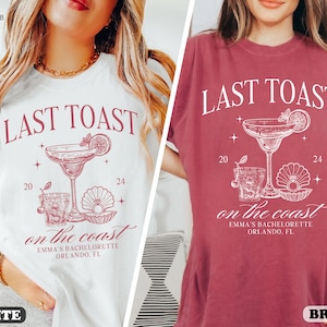 Last Toast On The Coast Shirt, Beach Bachelorette Party Shirt, Bach Club Shirt, Coastal Bachelorette Shirt, Personalized Luxury Bachelorette image 3